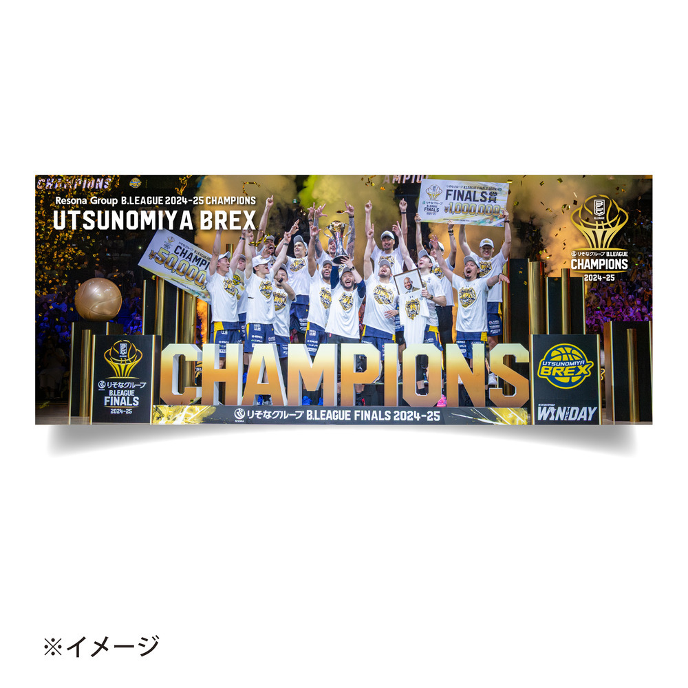 《第2次受付 6/2(月)18:00～ 6/8(日)23:59》【予約販売】BREX B.LEAGUE 2024-25 チャンピオン フェイスタオル PHOTO 詳細画像 1カラー 2